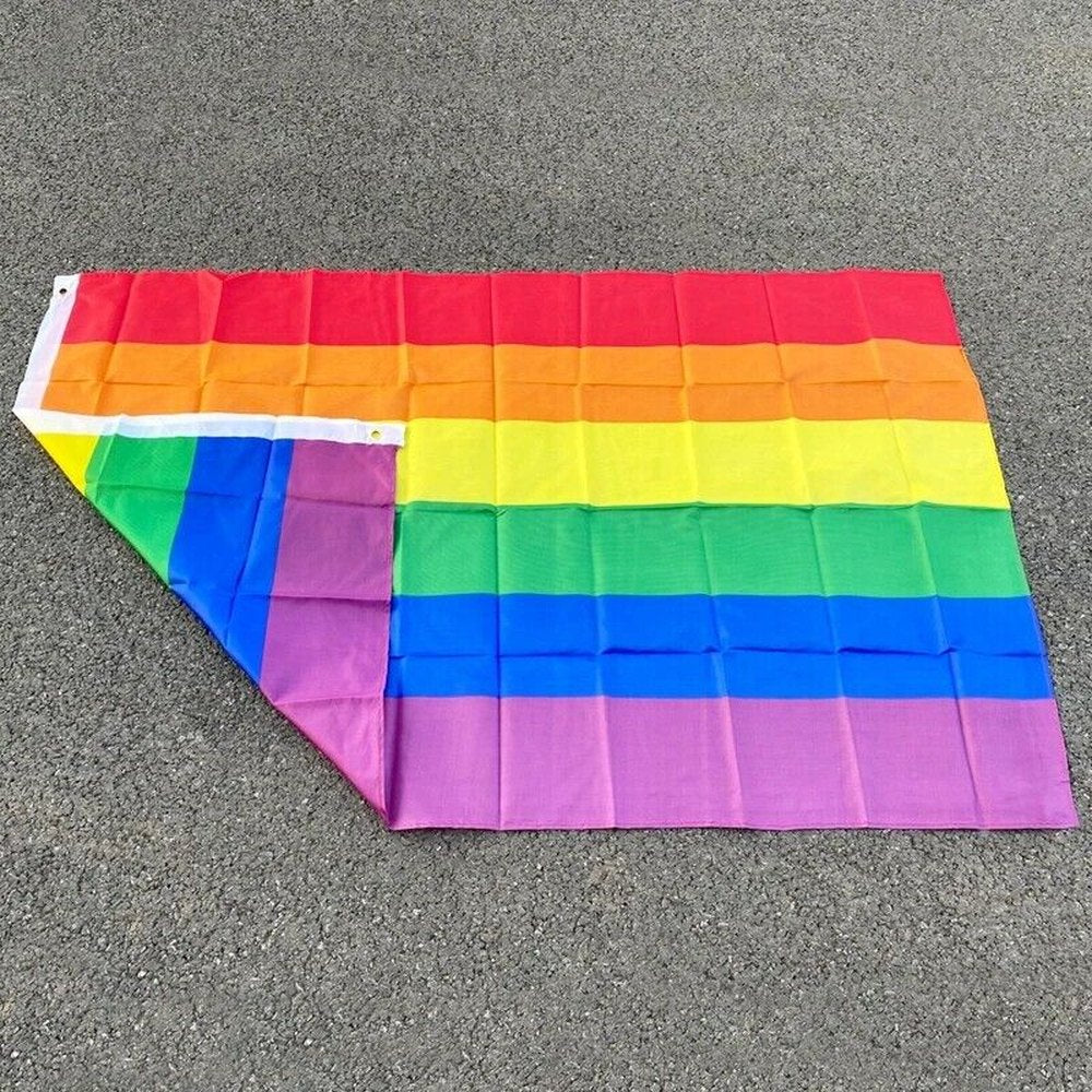 Rainbow Pride Flag Banner 3 ft x 5 ft NEW! Home & Garden:Yard, Garden & Outdoor Living:Décor:Flags Style Your Walls
